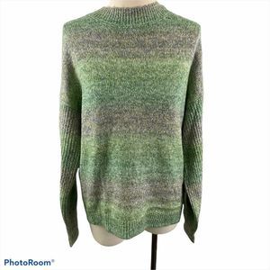 NWT ABOUND Teal Cyrus Space Dye Crew Neck Sweater